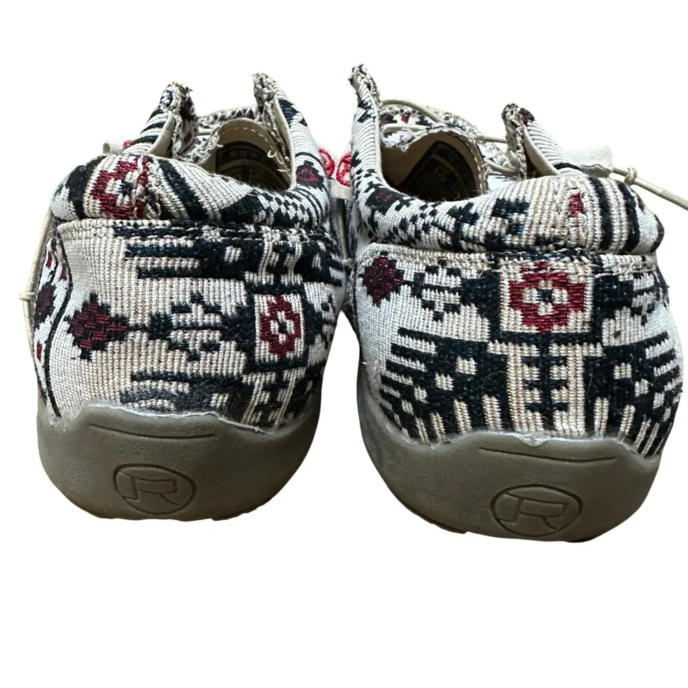 Roper Womens Southwestern Aztec Tapestry Slip On Loafers Shoes Size 10